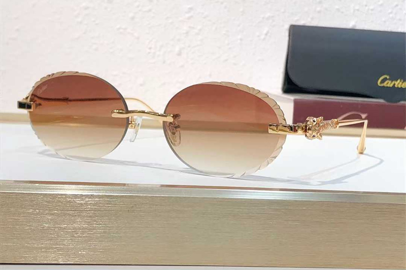 CT01843O Sunglasses Gold Gradient Brown