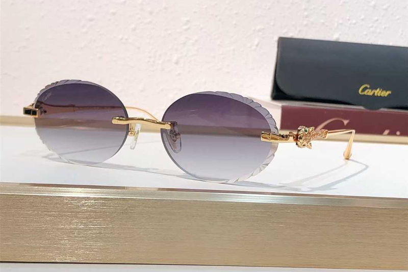 CT01843O Sunglasses Gold Gradient Gray