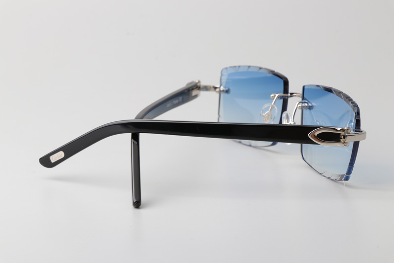 CT0243 Sunglasses Silver Gradient Blue