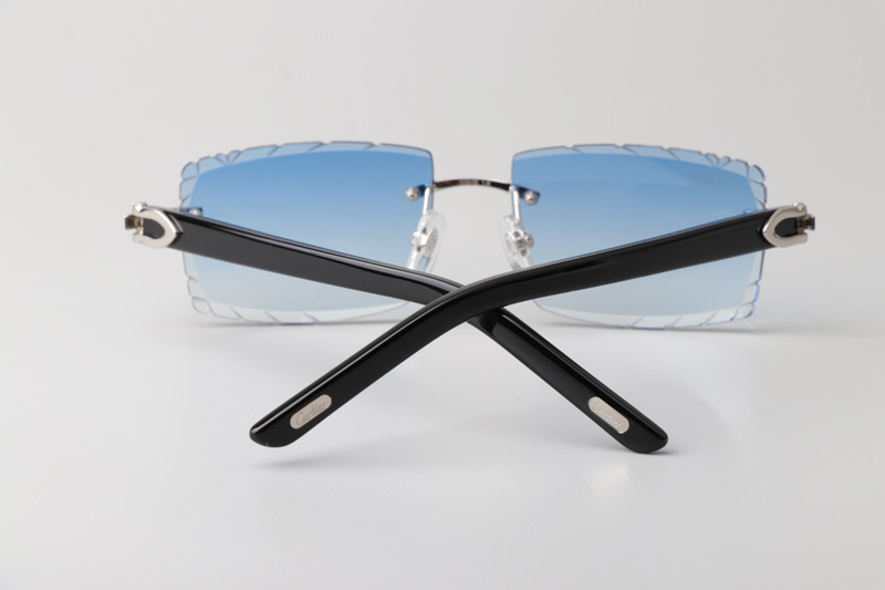 CT0243 Sunglasses Silver Gradient Blue