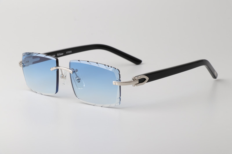 CT0243 Sunglasses Silver Gradient Blue