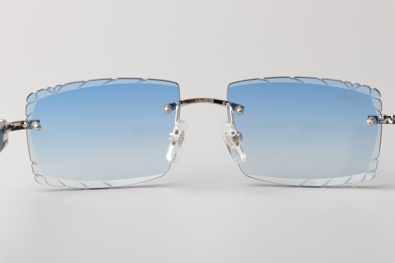 CT0243 Sunglasses Silver Gradient Blue