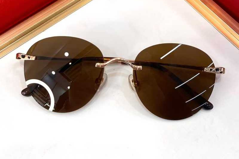 CT0309S Sunglasses Rose Gold Brown