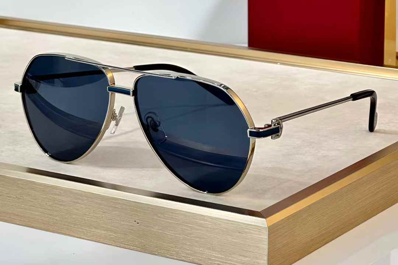 CT0334S Sunglasses Silver Blue