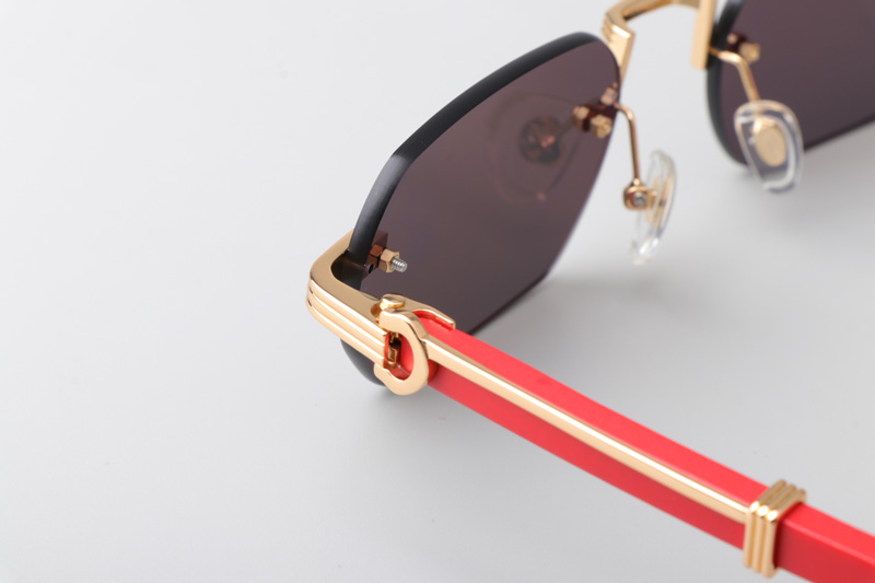 CT0362S Sunglasses Gold Red Gray