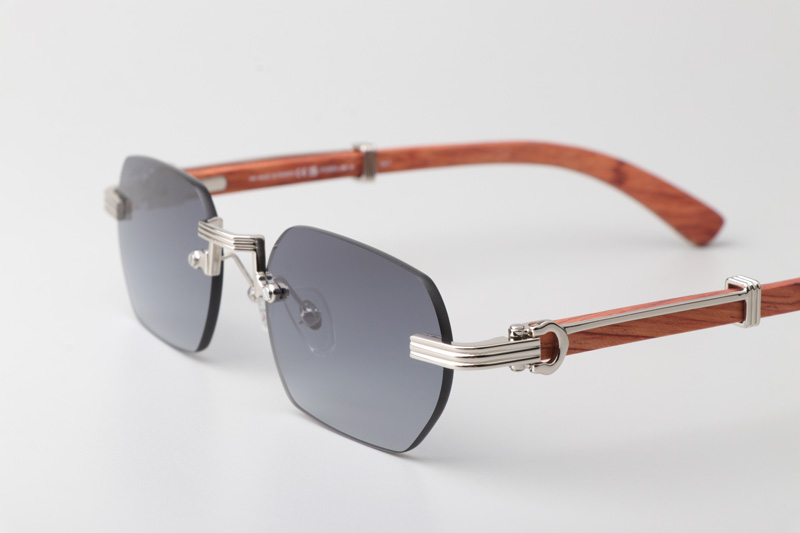 CT0362S Sunglasses Silver Red Gradient Gray