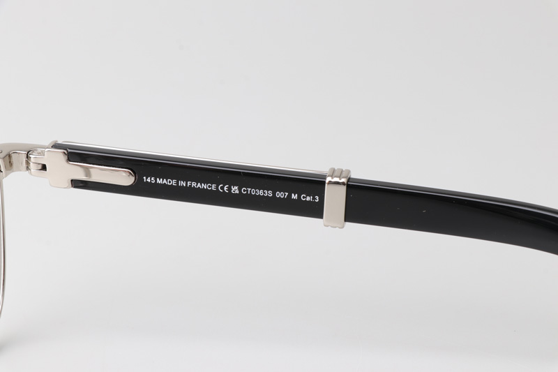 CT0363S Eyeglasses Silver White Black