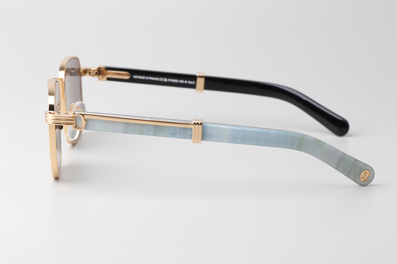 CT0363S Sunglasses Gold White Black Gray