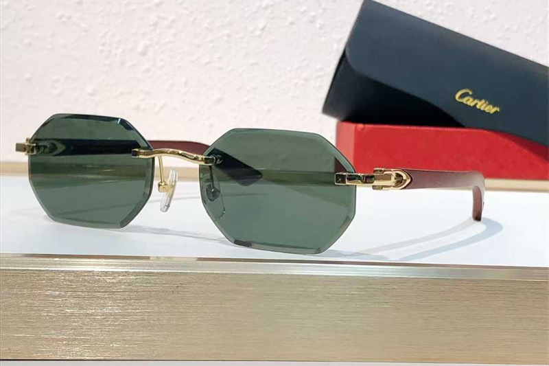 CT0439S Sunglasses Gold Green