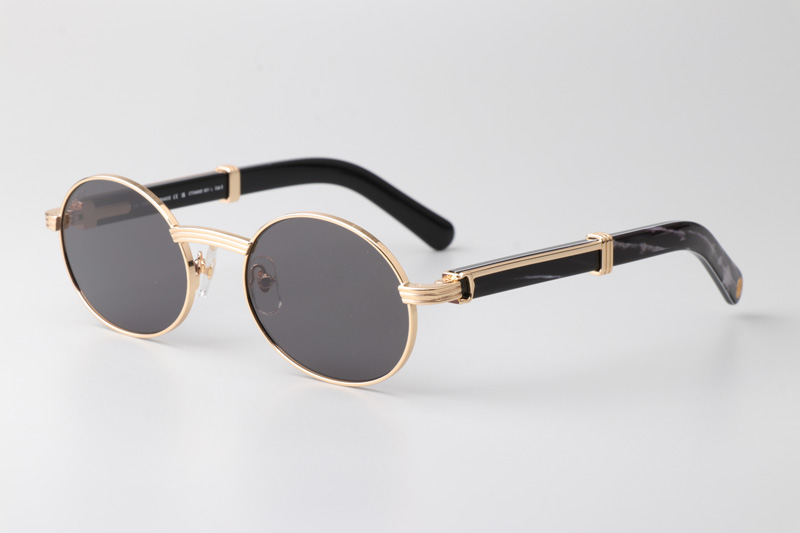 CT0464S Sunglasses Gold Black Gray