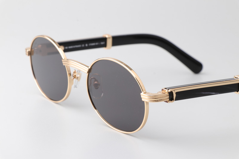 CT0464S Sunglasses Gold Black Gray