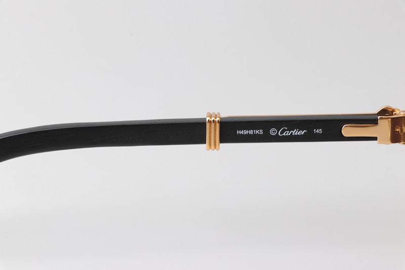 CT0464S Sunglasses Gold Black Wood Gray