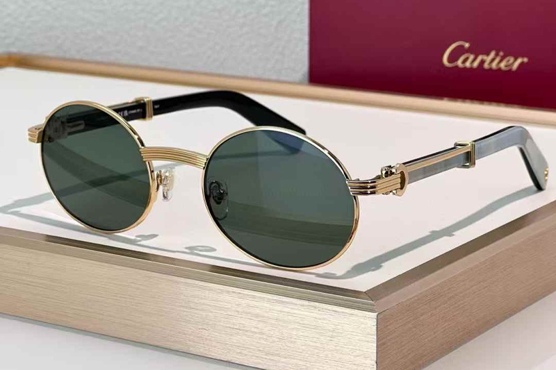 CT0464S Sunglasses Gold Gray Green