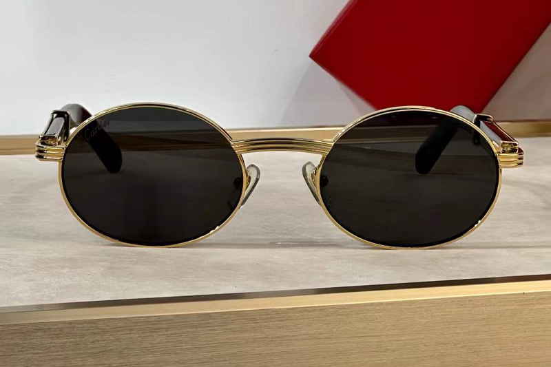 CT0464S Sunglasses Gold Red Gray