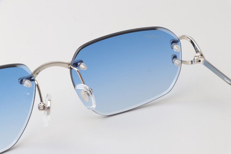CT0468S Sunglasses Silver Gradient Blue