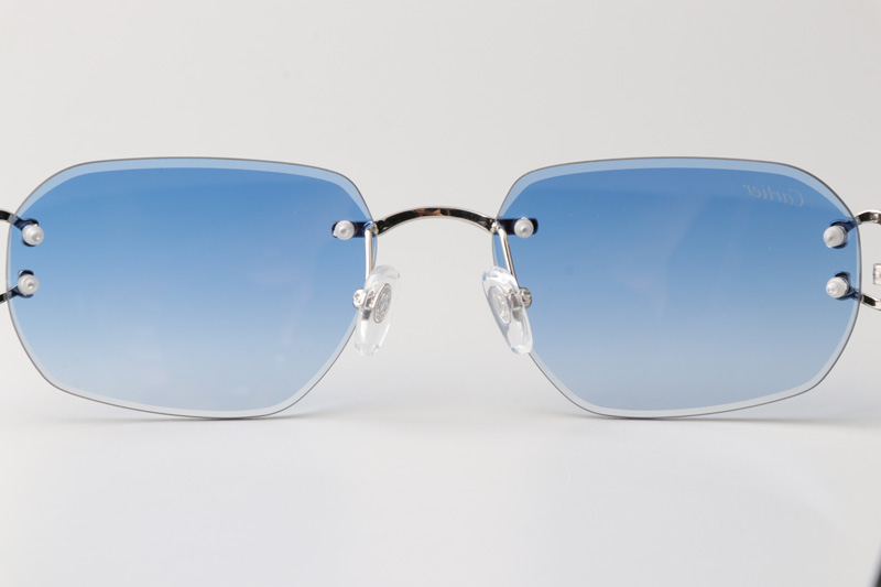 CT0468S Sunglasses Silver Gradient Blue