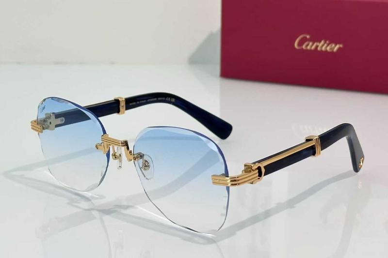 CT0520S Sunglasses Gold Black Gradient Blue