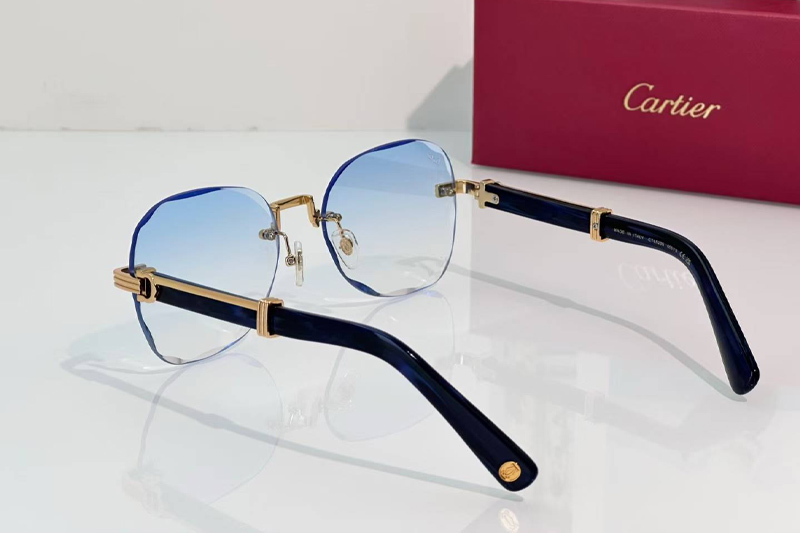 CT0520S Sunglasses Gold Black Gradient Blue