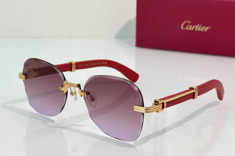 CT0520S Sunglasses Gold Red Gradient Pink