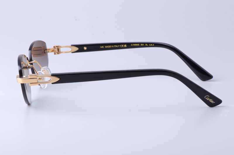 CT0580S Sunglasses Gold Black Gray