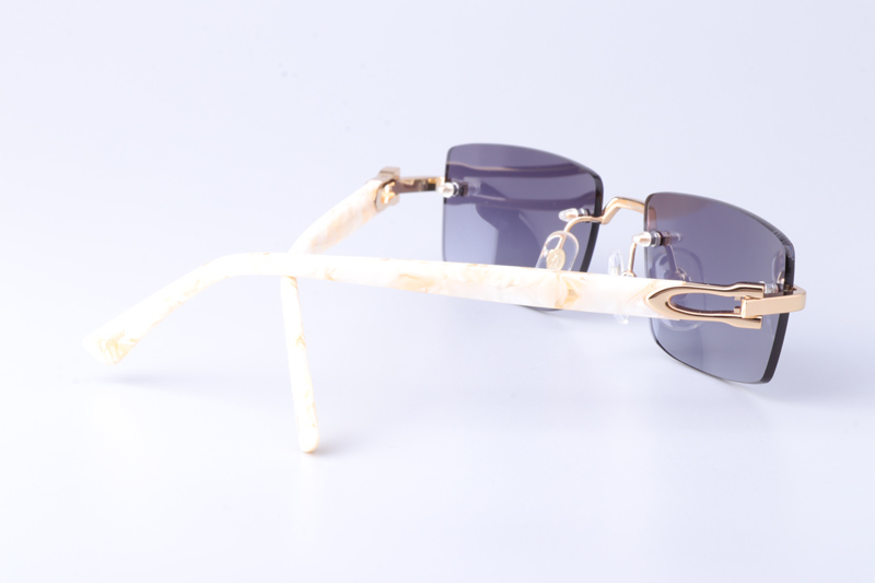 CT0581O Sunglasses Gold White Gradient Gray