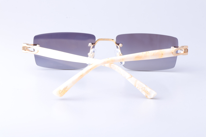 CT0581O Sunglasses Gold White Gradient Gray