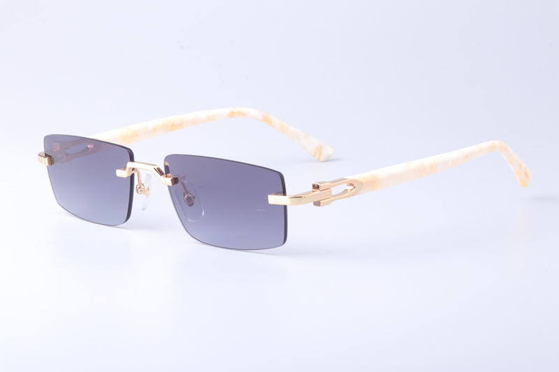 CT0581O Sunglasses Gold White Gradient Gray