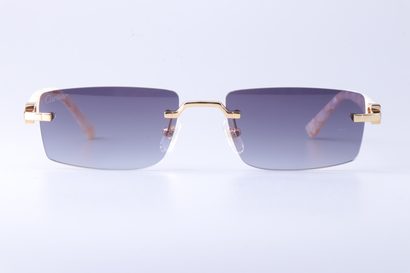 CT0581O Sunglasses Gold White Gradient Gray