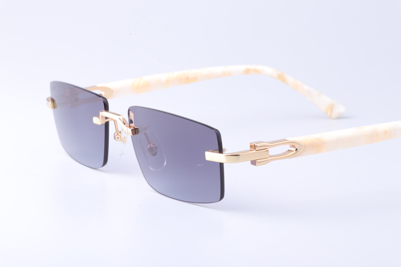 CT0581O Sunglasses Gold White Gradient Gray