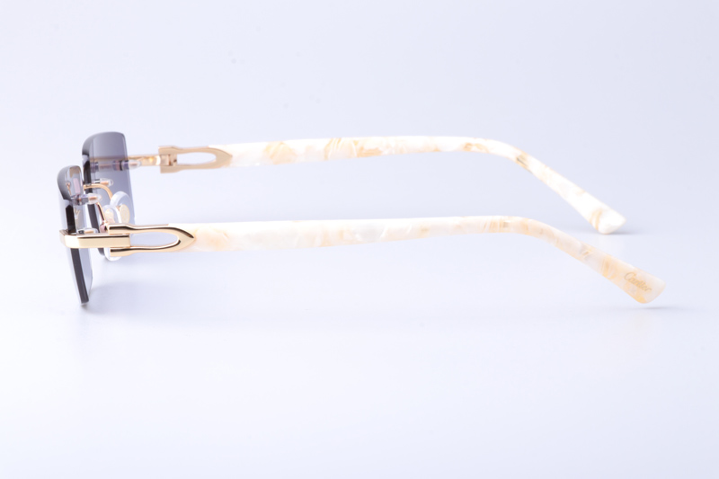 CT0581O Sunglasses Gold White Gradient Gray