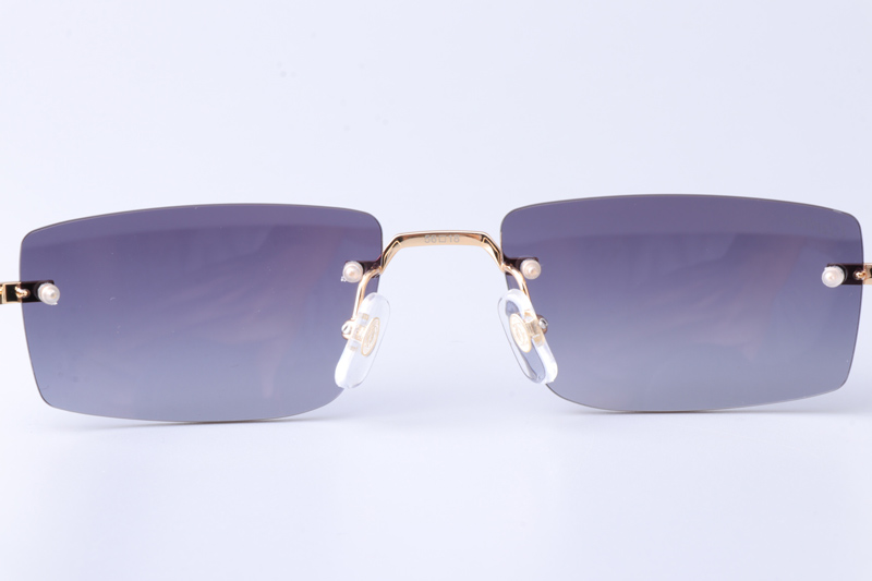CT0581O Sunglasses Gold White Gradient Gray