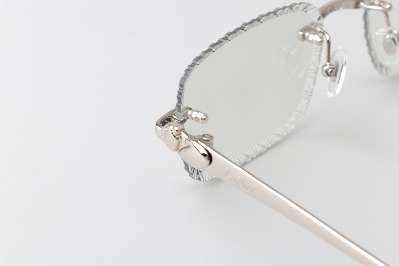 CT06591J Sunglasses Silver Photochromic Gray