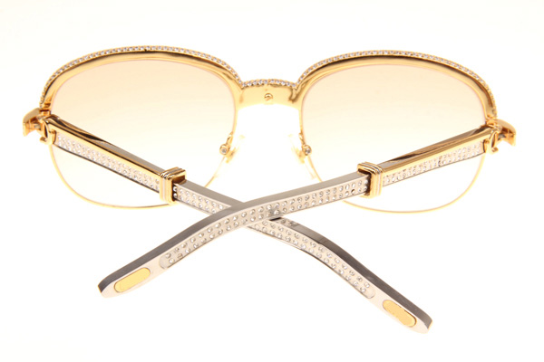 CT 1116679 Diamond Silver Diamond Stainless Steel Sunglasses In Gold Brown