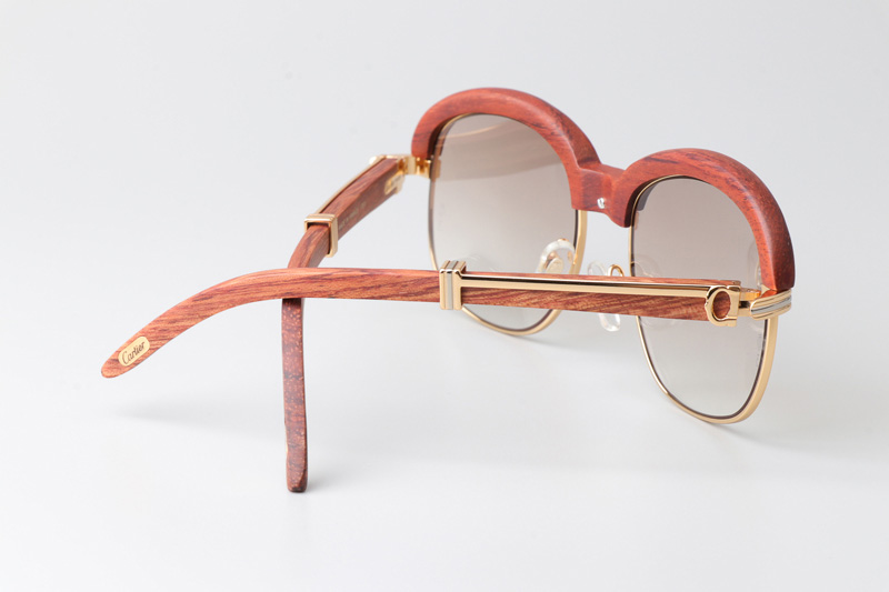 CT 1116679 Wood Sunglasses Gold Gradient Brown