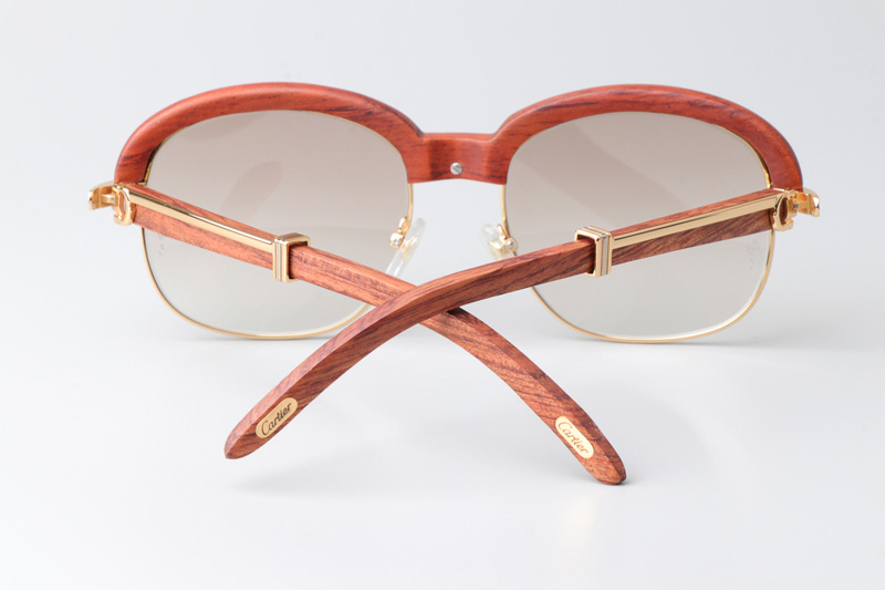 CT 1116679 Wood Sunglasses Gold Gradient Brown