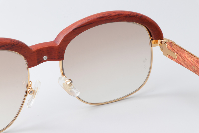 CT 1116679 Wood Sunglasses Gold Gradient Brown