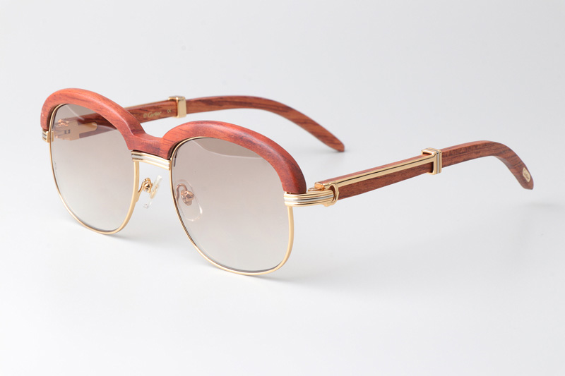 CT 1116679 Wood Sunglasses Gold Gradient Brown