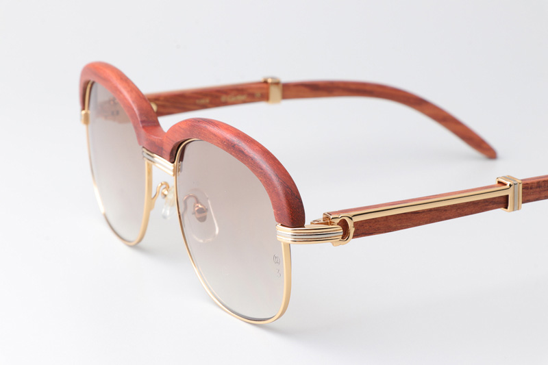 CT 1116679 Wood Sunglasses Gold Gradient Brown