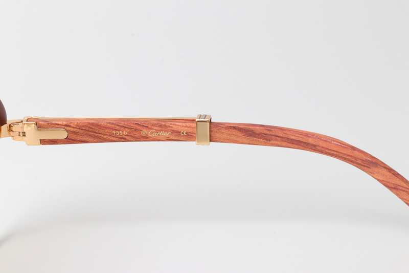 CT 1116679 Wood Sunglasses Gold Gradient Brown