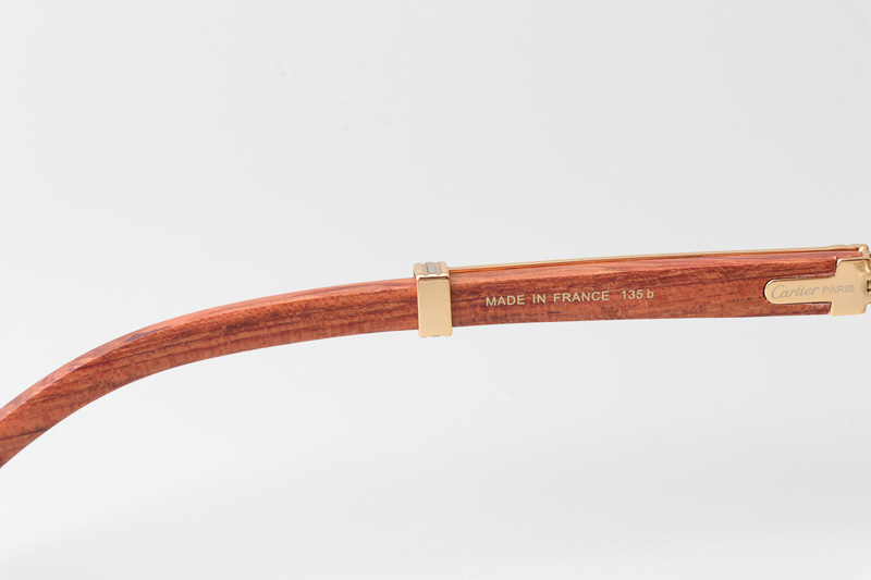 CT 1116679 Wood Sunglasses Gold Gradient Brown