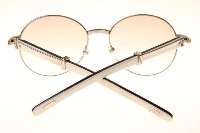 CT 1990-0692 White Mix Black Buffalo Sunglasses In Silver Brown