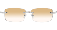 CT 3524012 Big Diamond White Buffalo Sunglasses In Silver Brown