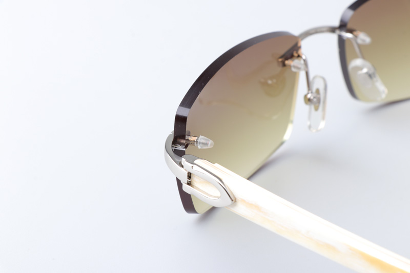 CT 3524012 White Buffalo Sunglasses In Silver Brown