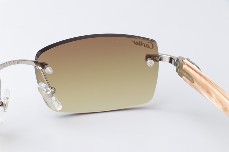 CT 3524012 White Buffalo Sunglasses In Silver Brown