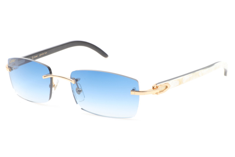 CT 3524012 White Mix Black Buffalo Sunglasses In Gold Gradient Blue