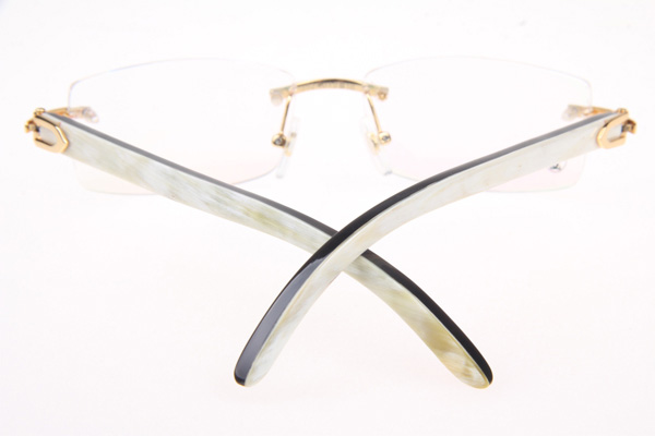 CT 3524012 White mix Black Buffalo Eyeglasses In Gold