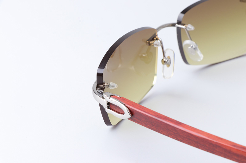 CT 3524012 Wood Sunglasses Silver Brown