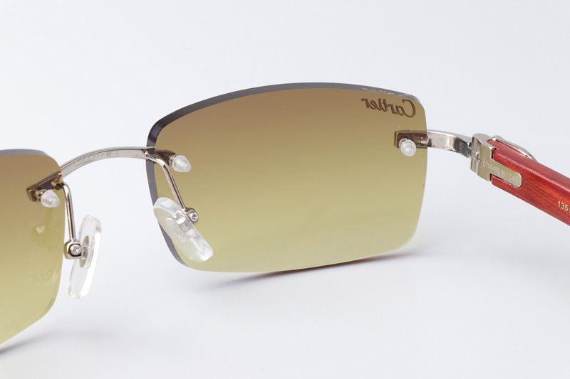 CT 3524012 Wood Sunglasses Silver Brown