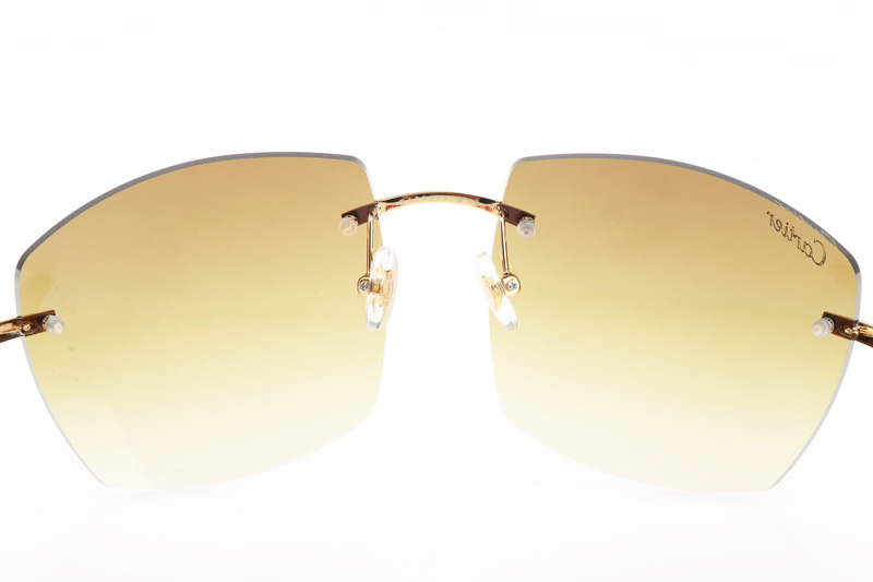 CT 4189706 Red Wood Sunglasses In Gold Gradient Brown