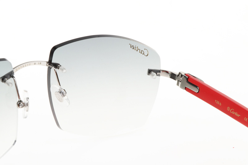 CT 4189706 Red Wood Sunglasses In Silver Gradient Grey